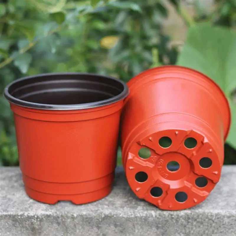 

10PCS Plant Flower Pots Plastic Starting Two-Tone Universal Soft Flowers Nursery Seeds Storage Pots Container Garden Decoration