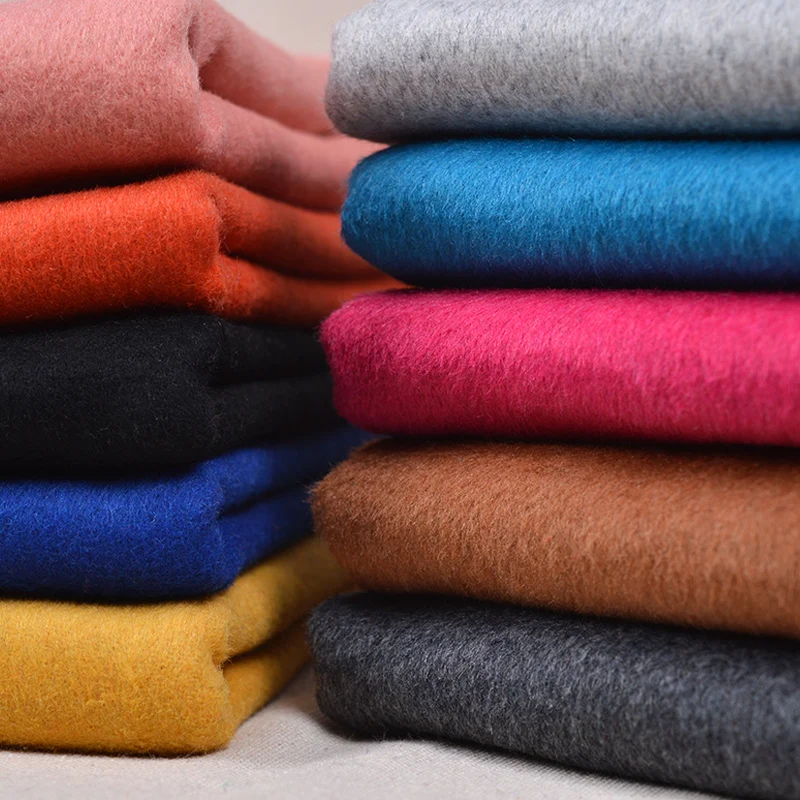 

2019 Tecidos Patchwork Color Double-sided Grinding Wool Cashmere Cloth Son Double Fabric With Thick Coat Clothing Diy Material