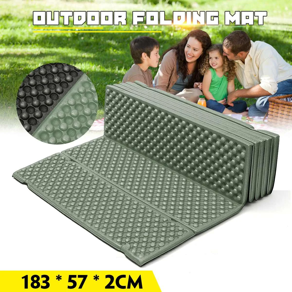 Outdooors نزهة للطي حصيرة سادة للماء رطوبة التخييم وسادة النوم فراش