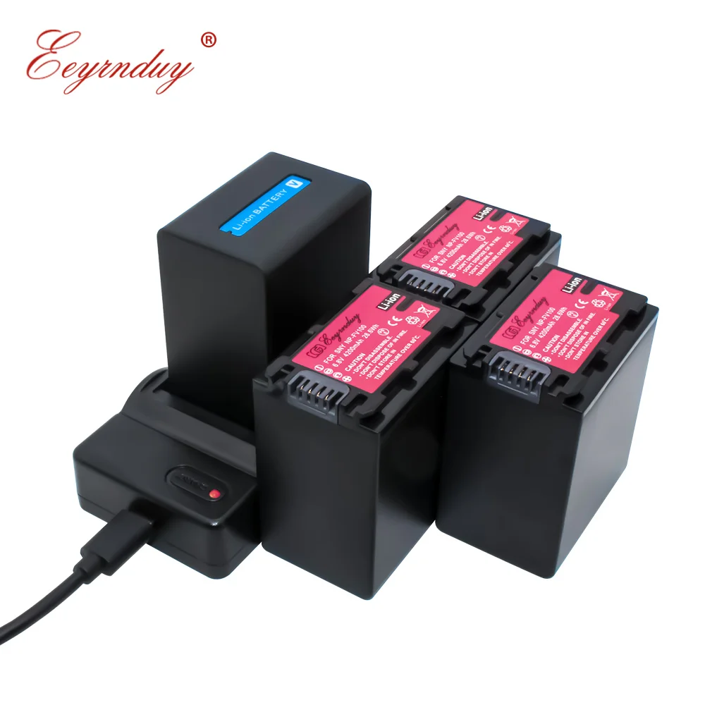 

4pcs Camcorder batteries NP-FV100 NP FV100 for Sony FDR-AX100E HDR-XR550E XR350E CX550E CX350E PJ6E CX380E HC96E