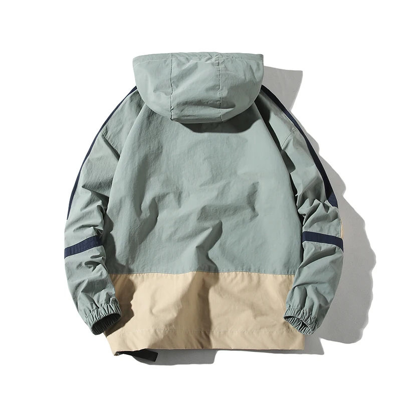 Autumn New Bomber Jacket Men Fashion Casual Color Matching Tooling Wind Jacket Man Streetwear Hip Hop Loose Hooded Jacket Male Autumn New Bomber Jacket Men Fashion Casual Color Matching Tooling Wind Jacket Man Streetwear Hip Hop Loose Hooded Jacket Male