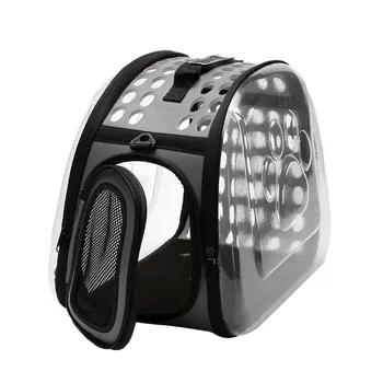 

Transparent Folding Cat Pack Pet Backpack Cat Dog Universal Travel Out Carrier Bag Package Transparent Breathable Cat Travel B