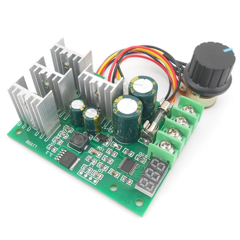 

PWM speed controller DC motor Digital display 0~100% adjustable drive module Input 6V-60V 30A