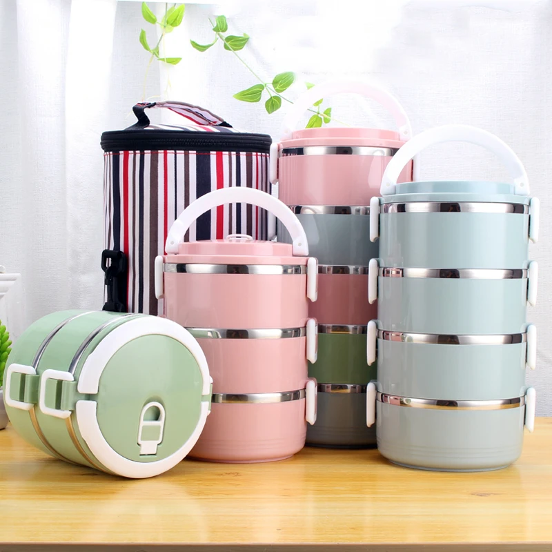 

304 Stainless Steel Heat Preservation Lunch Box Adult Business Bento Box Food Container For Kids Portable Picnic School