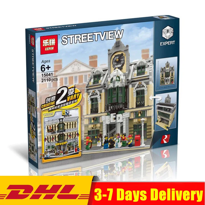 

2019 Dhl Lepin 15041 City Street View Grand Emporium Alternative Build Compatible Legoing Moc 14248 10211 Building Blocks Brick