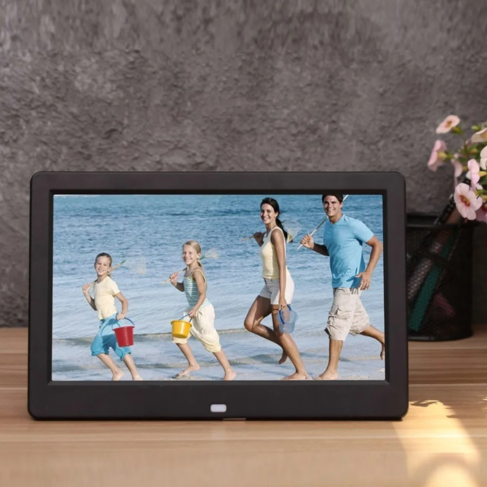 Продажа Новинка, 10 дюймов, Экран светодиодный Подсветка HD 1024*600 цифровая фоторамка электронный альбом для фотографий Музыка Фильмы Функция, хороший ...