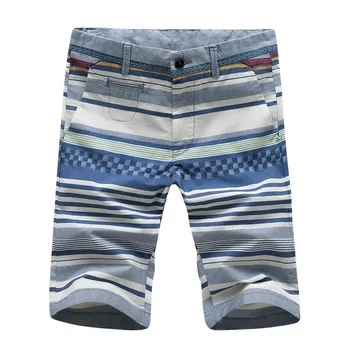 

Men New Summer Smart Casual Cotton Striped Pockets Shorts Men England Style Fashion Beach Board Vintage Shorts Bottoms Men Plus