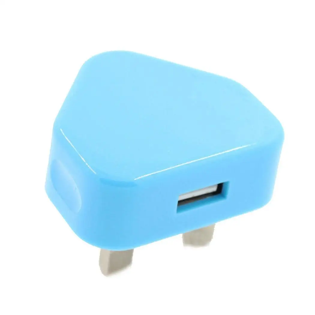 Новый USB Великобритании настенный штекер зарядки 1000mA адаптер 220 В для черный