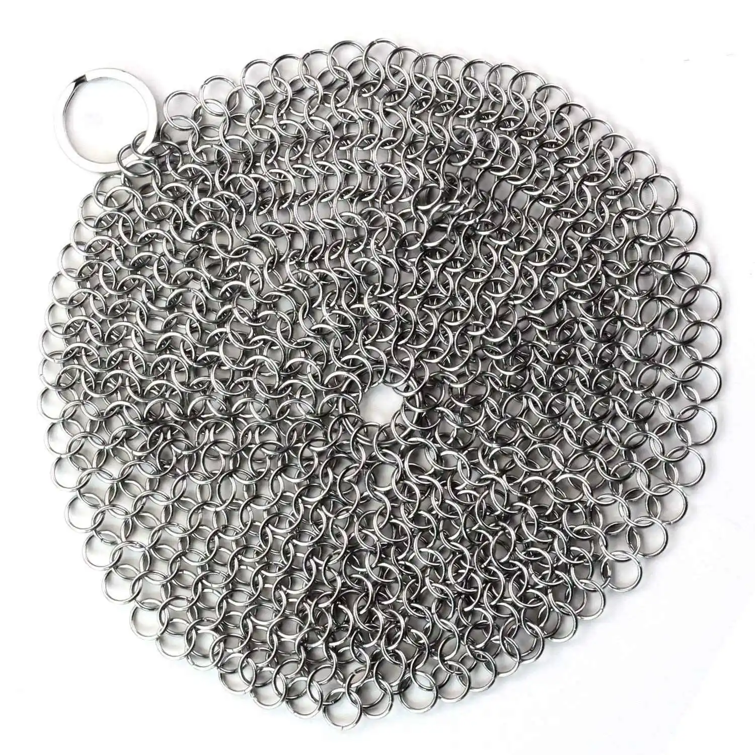 

Cast Iron Cleaner -Premium 316L Stainless Steel Chainmail Scrubber ,7-Inch Diameter Large