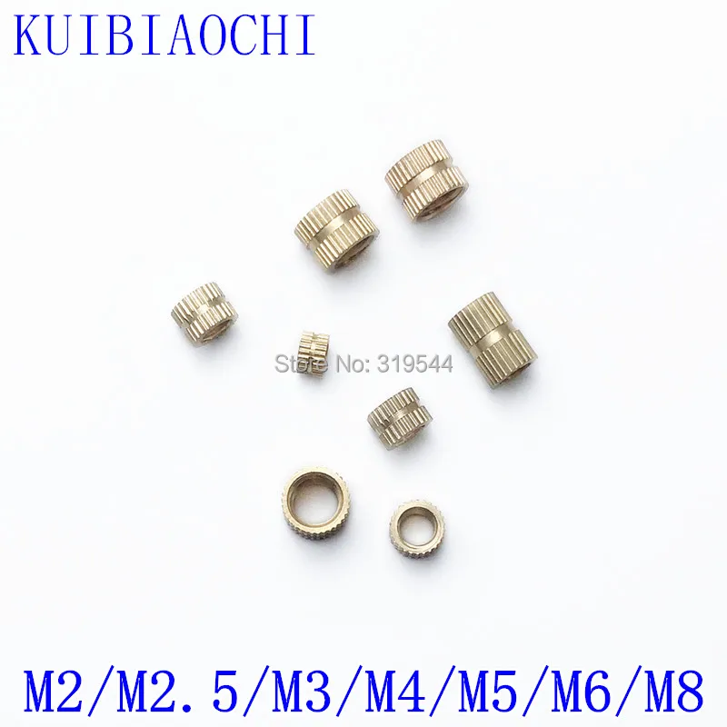 

100PCS/20PCS/10PCS M2 M2.5 M3 M4 M5 M6 M8 Brass insert nut Injection Molding Brass Knurled Thread Inserts Nuts