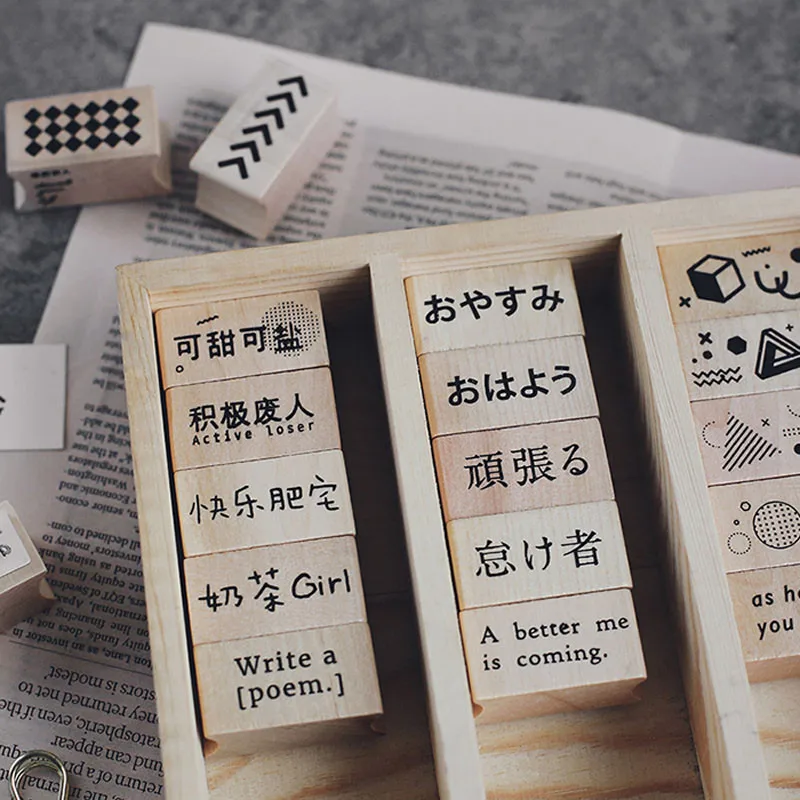 

English Words Wooden Seals DIY Decorative Stamps for Scrapbooking Album Card Crafts Supplies Shipping Drop Shipping