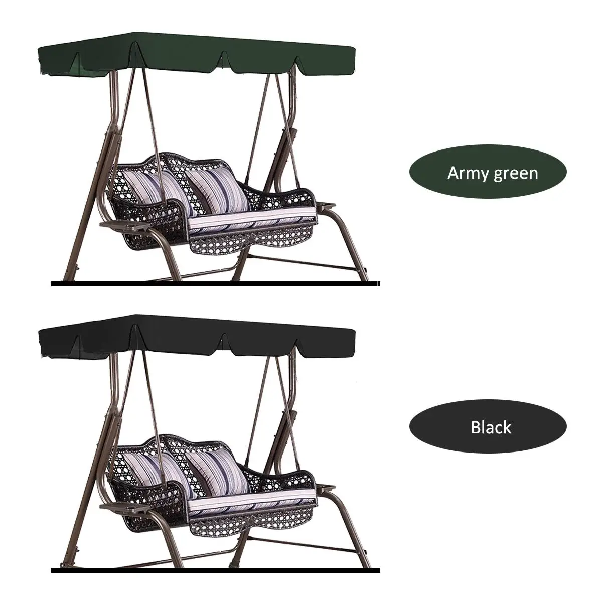 Cubierta superior impermeable de la silla del asiento del columpio del patio del jardín de reemplazo de la cubierta de la tienda del columpio al aire libre de la vela Cubierta superior impermeable de la silla del asiento del columpio del patio del jardín de reemplazo de la cubierta de la tienda del columpio al aire libre de la vela