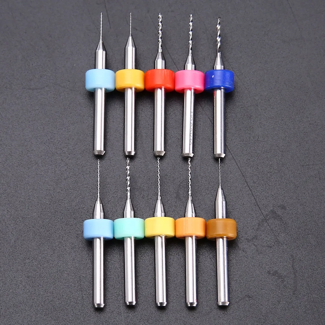 

10pcs 0.3-1.2MM Carbide Micro Hard Alloy PCB Drill Bits Print Circuit Board Mini CNC Drilling Bit Set