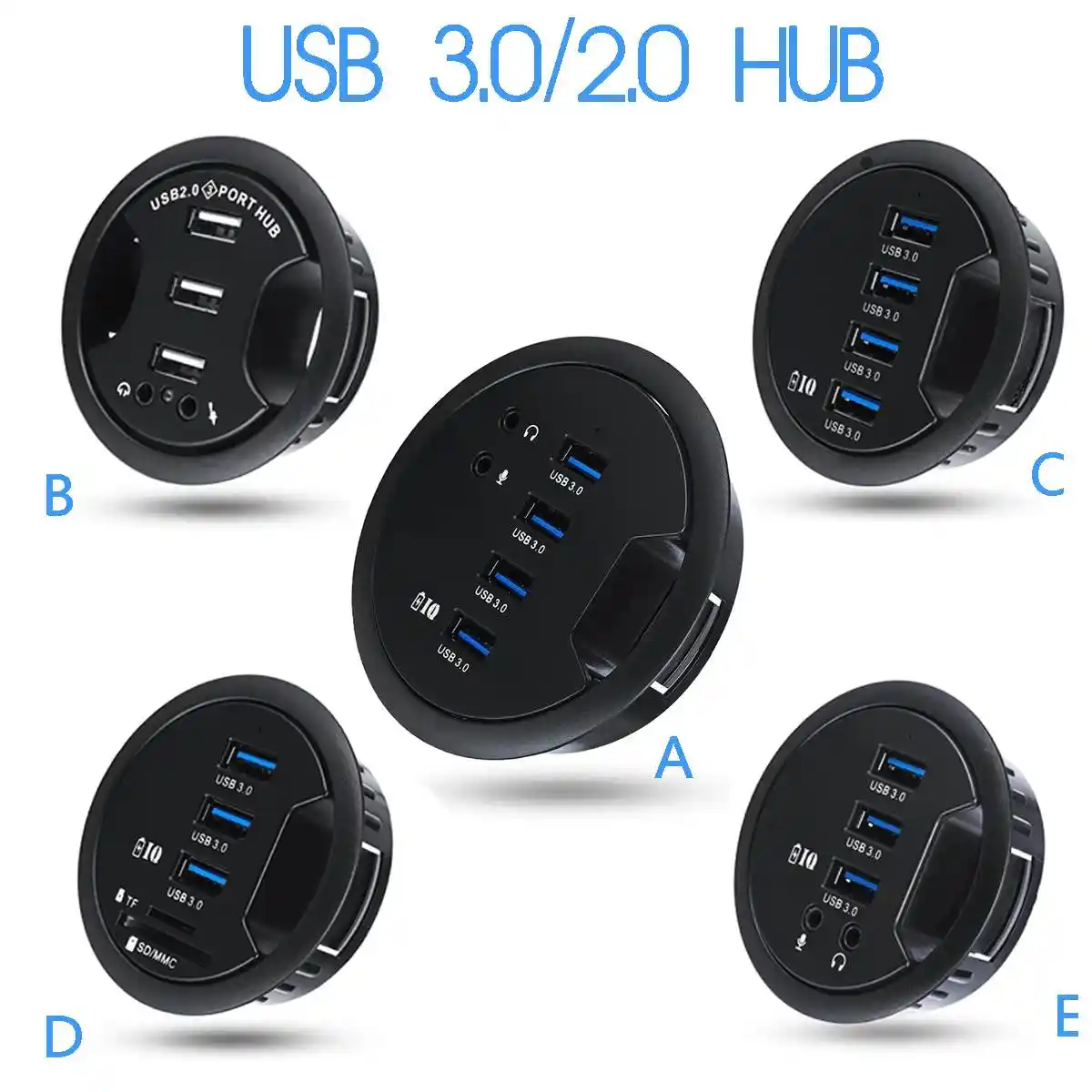 5 Types Mount In Desk Hubs Usb 3 0 2 0 Hub Adapter Device Charging