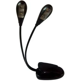 

Portable Double Head Clip-On Battery Power Supply 4 LEDs Reading Light Desk Lamp Clip Type Lightweight
