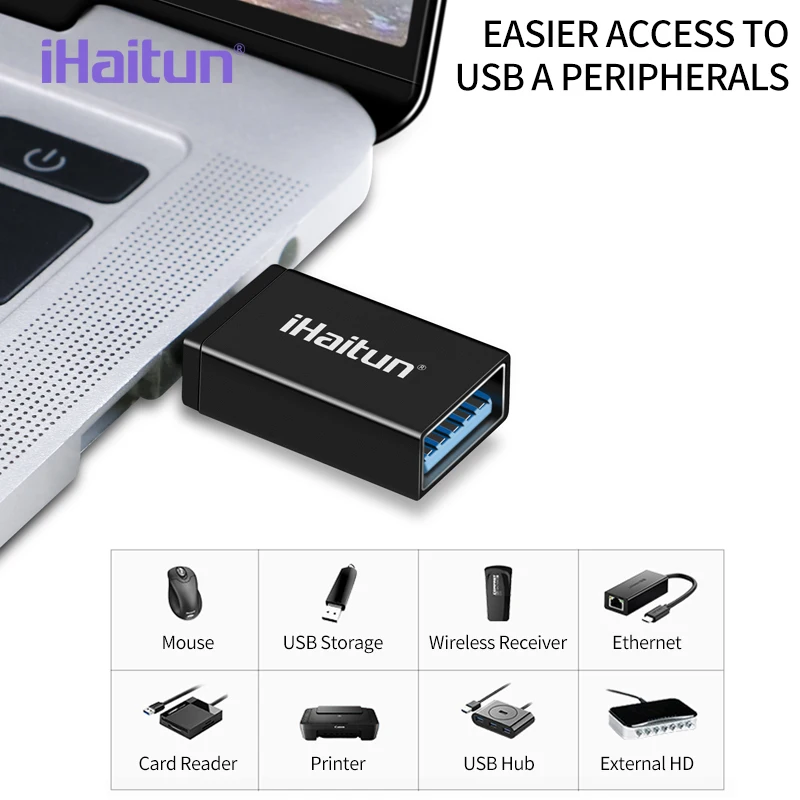 IHaitun USB C 3 0 OTG кабель адаптер Тип конвертер для Xiaomi MI 1 Huawei P30 Samsung S10 One plus 6 5 Type к