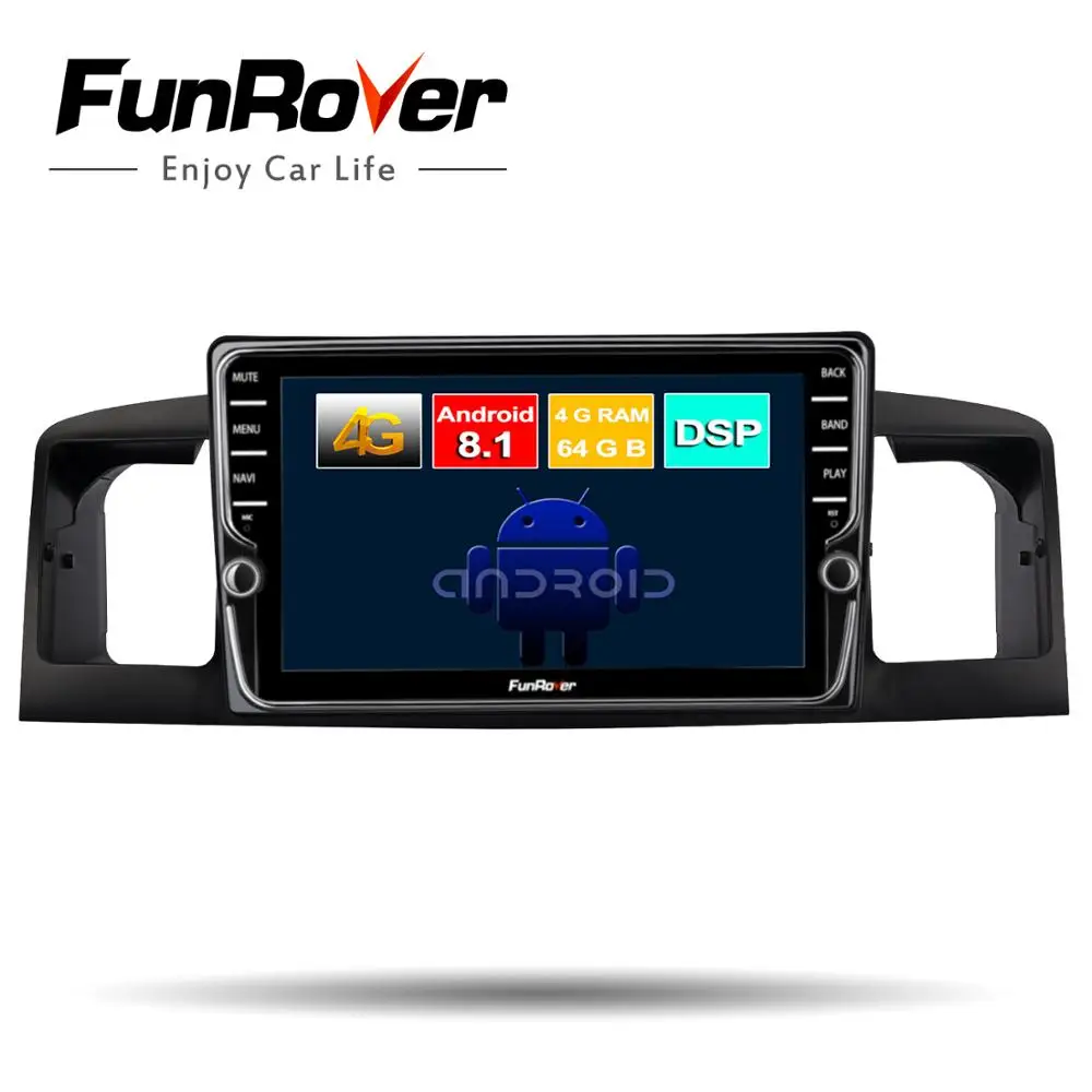 

Funrover Octa core 2 din android8.1 Car dvd multimedia player For TOYOTA Corolla E120 BYD F3 car radio gps navigation DSP 4G+64G