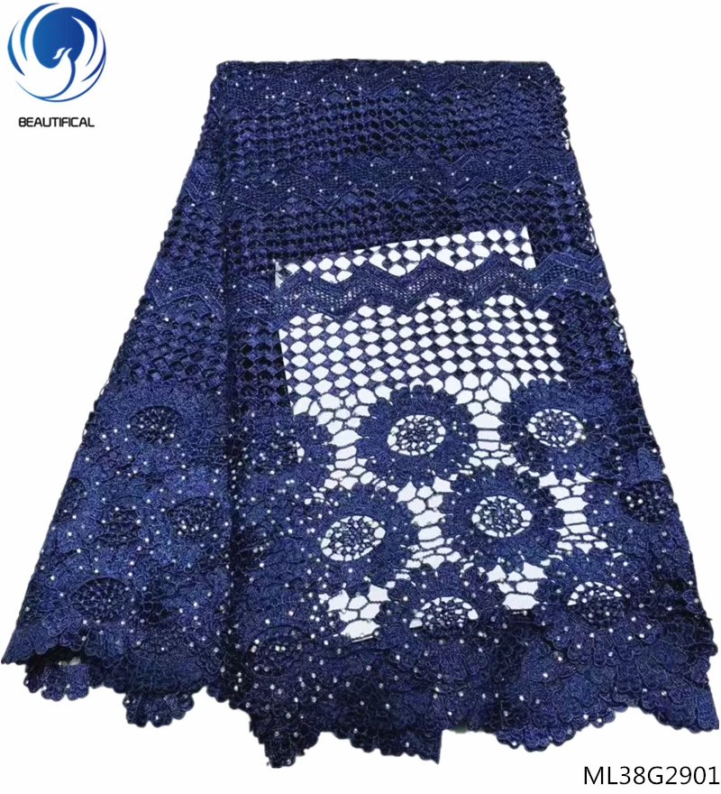 

BEAUTIFICAL guipure cord lace fabric 2019 nigeria embroidery cord guipure fabric african lace ML38G29