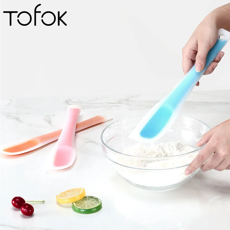 

Tofok New Large Size Translucent Silicone Spatula Butter Scraper Heat-Resistant Cake Cream Knife Batter Mixer Kitchen Bakeware