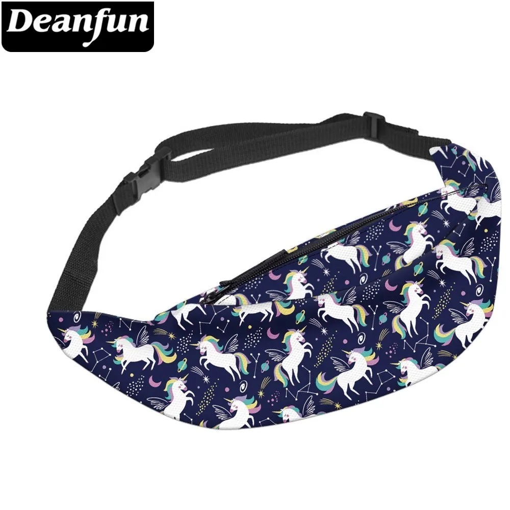 Deanfun للماء الفضاء يونيكورن غالاكسي فاني حزم الرجل الخصر حزمة قابل للتعديل حزام في الهواء الطلق تجريب هدية YB-57