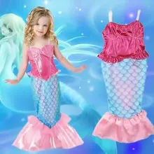 Летние девочки-русалки хвост розовый купальник бикини Купальники От 4 до 12 лет