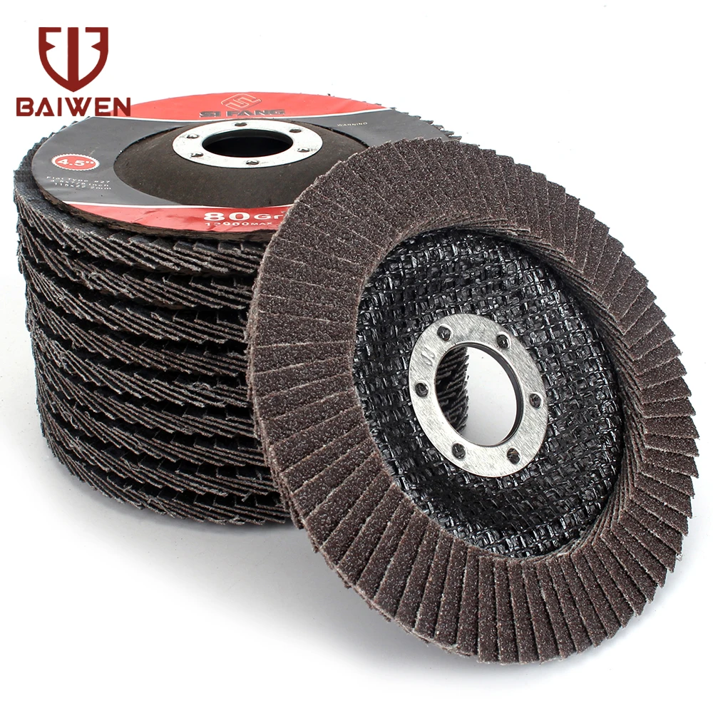 

4.5" 115mm 10Pcs T29 Flap Discs Angle Grinder Wheel Sanding Disc 40-320 Grit Flat Type Abrasive Tool