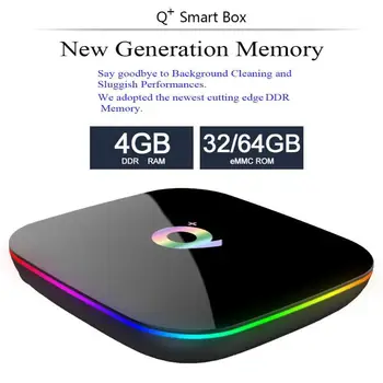 

Q Plus Android 8.1 Smart TV Box H6 Quad Core 2.4G WIFI 3D 6K H.265 Set-top Box Media Player