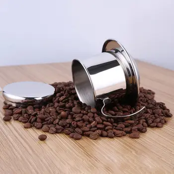 

50/100ml Stainless Steel Vietnam Vietnamese Coffee Pot Drip Filter Coffee Maker Teapot Coffee Brewer Kettle Pot