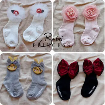 

Autumn Warm Baby Boy Girl 1 Pair Flower Bow Cotton Socks Infant Toddler Kids Soft Socks NEW