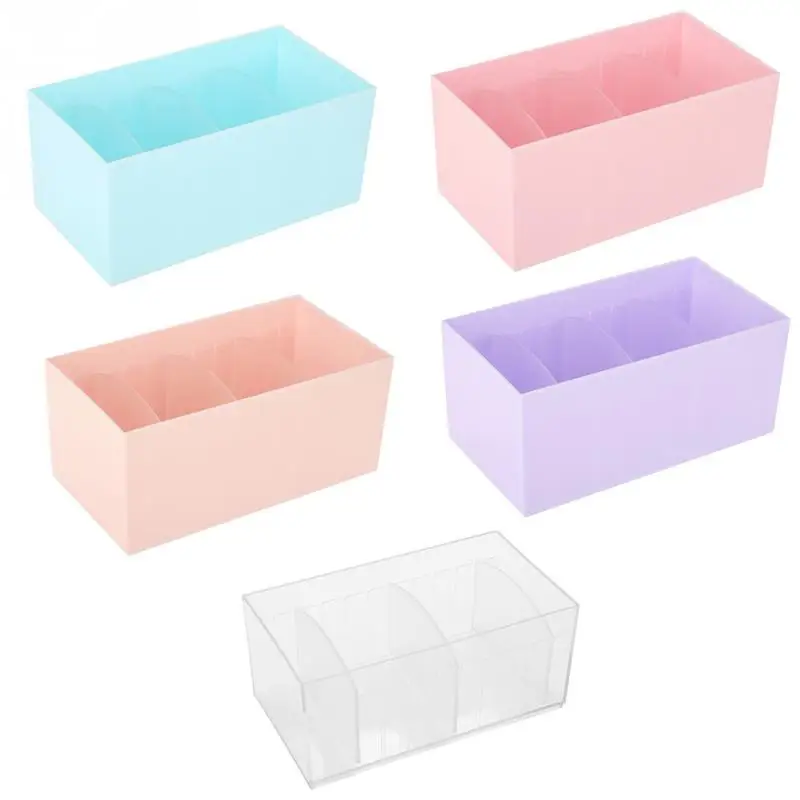 

4 Grids Makeup Tools Nail Art Cosmetic Manicure Tools Storage Box Brushes Buffer Files Grinding Container Holder Case