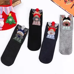 YJSFG HOUSE рождественские мужские носки хлопковые длинные милые теплые носки лося зимние толстые Повседневные Классические носки забавные