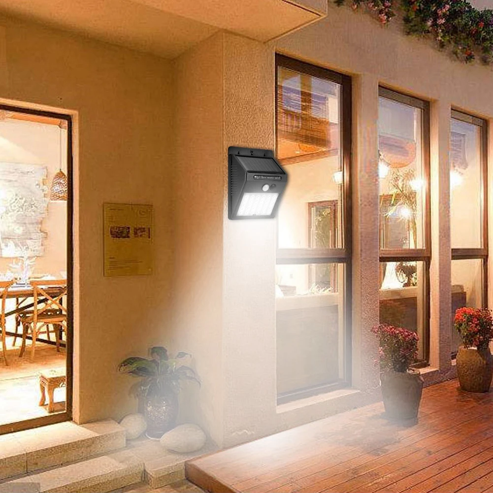 

Outdoor 35pcs LED Solar Waterproof Wall Light Human Body Motion Sensor Wall Lamp Garden Gate Lamp outdoor solar light
