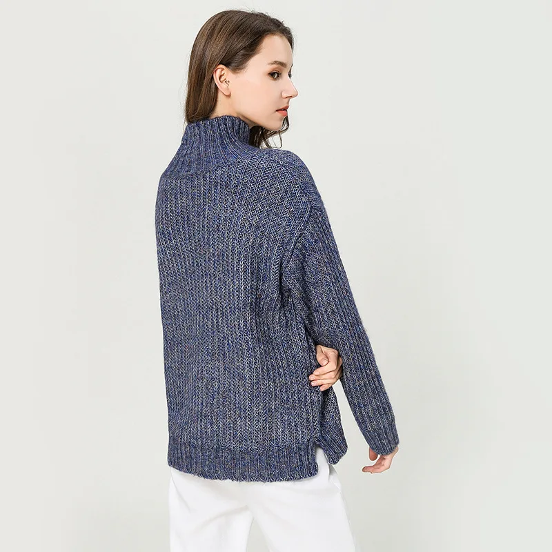 Mohair blends sweater demen spring pullove damen 2019 new turtleneck split fork thick sweater feminino pullover women 1892 Mohair blends sweater demen spring pullove damen 2019 new turtleneck split fork thick sweater feminino pullover women 1892