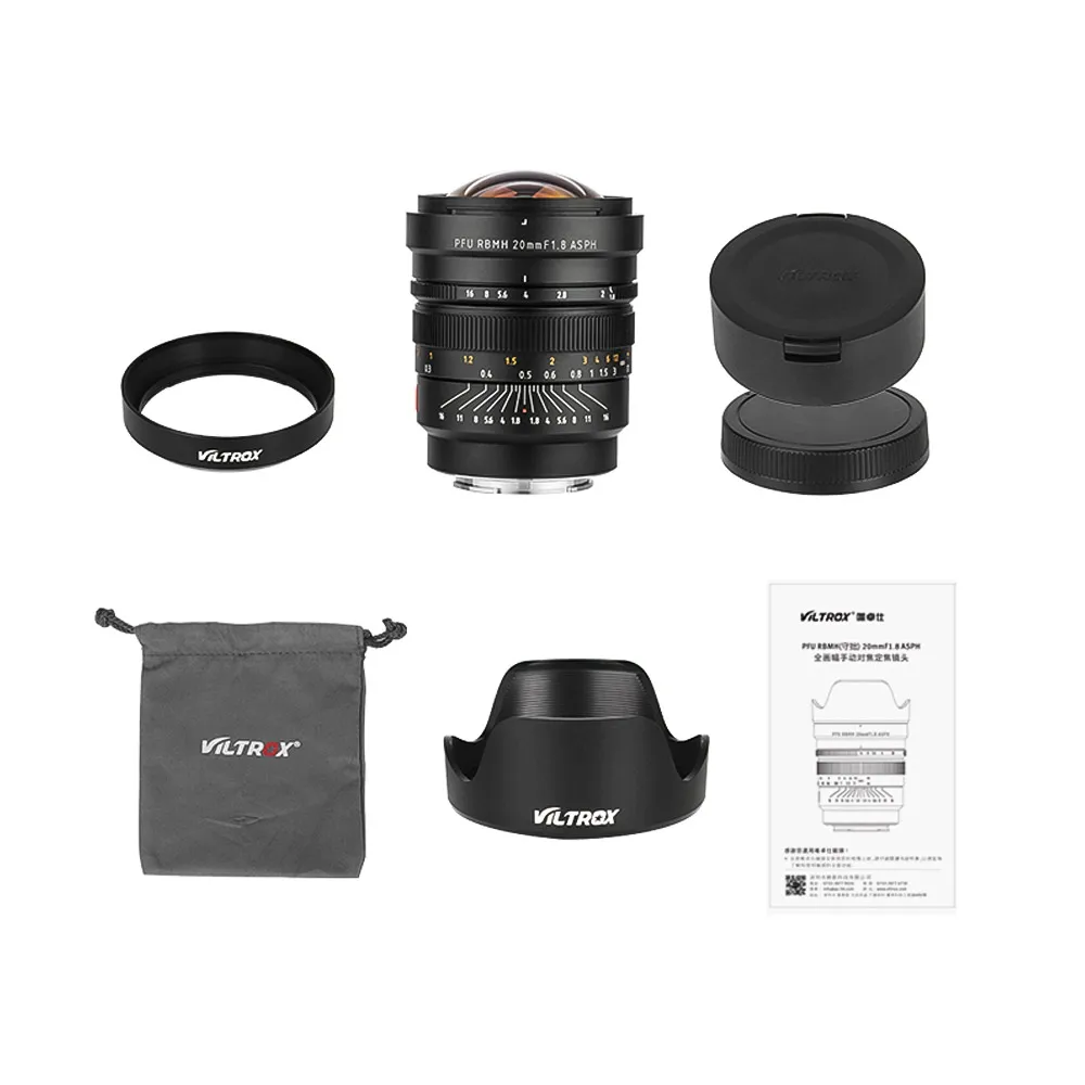 VILTROX Полнокадровый широкоугольный объектив FE-20mm/F1.8 E-mount MF для sony E-Mount камер sony A7 серии A6300 A6500 A6000 NEX5