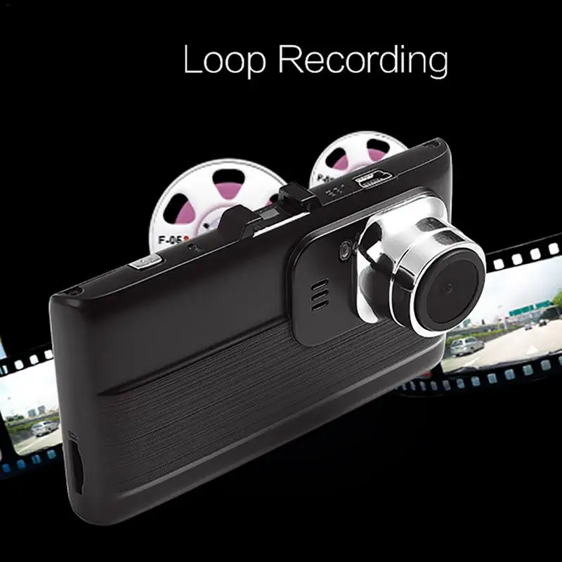 A70A Car Driving Recorder 3 HD Screen 1080P Front Back Double Recording WDR Wide Dynamic Night Vision Mobile Detection DVR