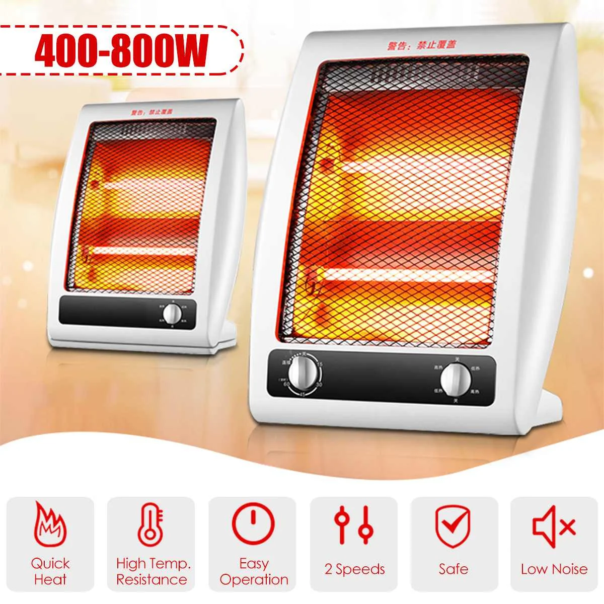 

400W-800W Mini Fan Heater Electric Heater Desktop Household Handy Heater Radiator Warmer Machine Low Noise For Winter