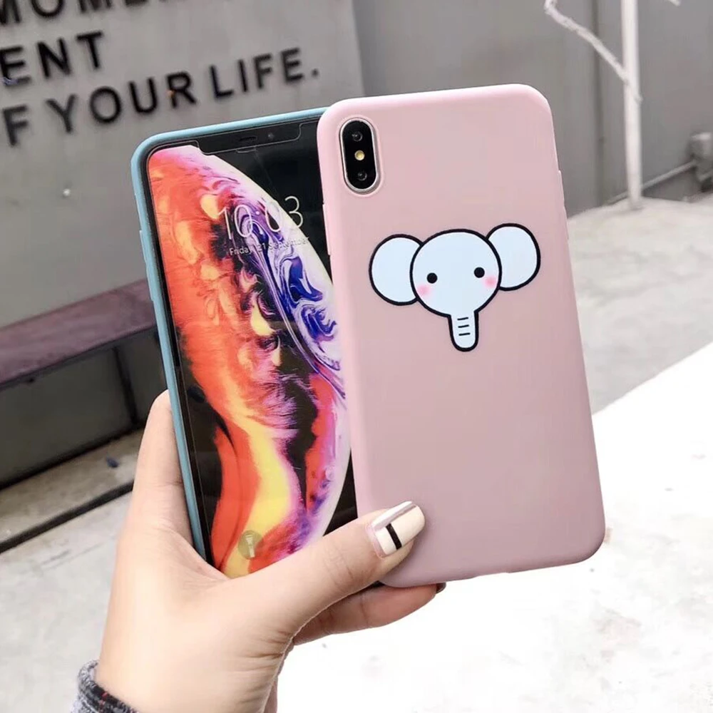 LOVECOM Cute Cartoon Case For iPhone XS Max XR XS 6 6S 7 8 Plus Full Body Giraffe Elephant Soft TPU Phone Back Cover Cases Gift LOVECOM Cute Cartoon Case For iPhone XS Max XR XS 6 6S 7 8 Plus Full Body Giraffe Elephant Soft TPU Phone Back Cover Cases Gift
