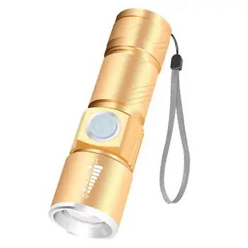 

Portable LED USB Telescopic Zoom Outdoor 400mAh Hiking XPE Charging Camping Mini Flashlight