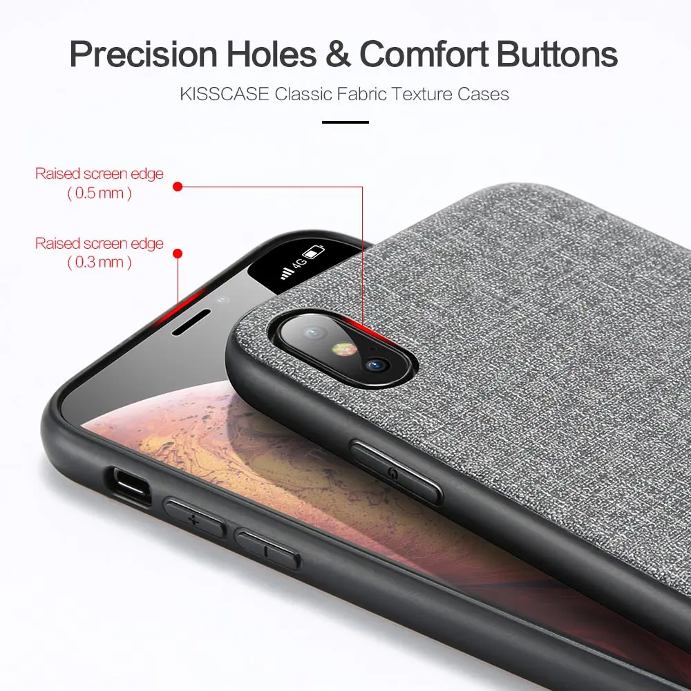 KISSCASE Luxury Cloth Phone Case For Xiaomi Mi 9 8 A1 A2 Lite Leather Soft Silicone Cover For Xiaomi Redmi Note 7 6 Pro Case