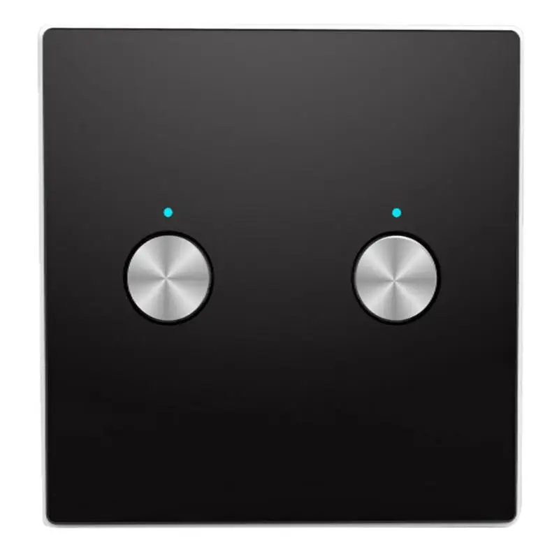 

Waterproof 100V-240V AC 2-CH Radio Frequency Identification Wireless Remote Control Light Switch Panel+ Receiver Black