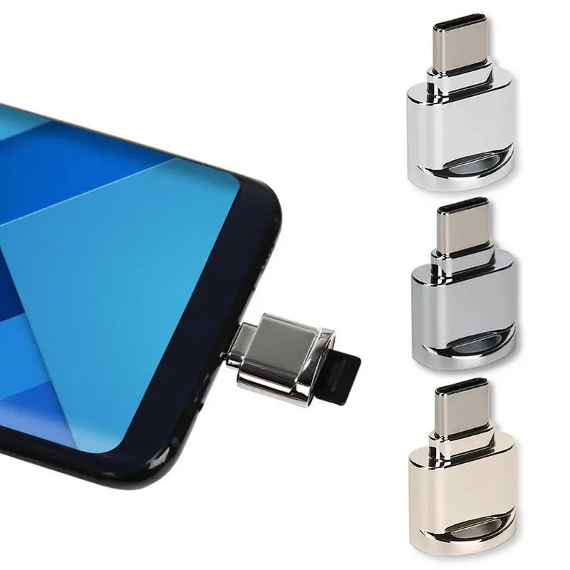 

Phone Type C Micro Converter OTG Adapter Portable USB 3.1 to Type-C Adapter USB to with TF SD Memory Card Reader