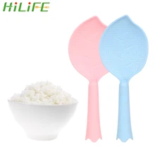HILIFE Листья Форма антипригарный кухонный инструмент посуда рисовое весло Ложка случайный цвет рисовая ложка 1 шт. Пшеничная солома пластик