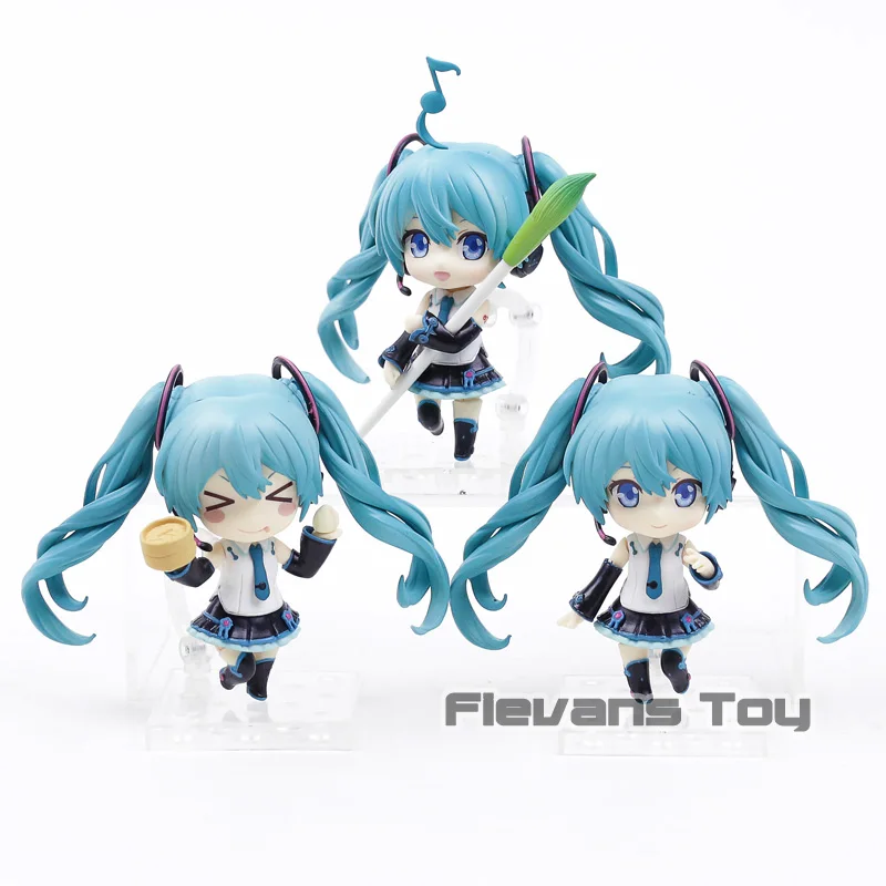 

Hatsune Miku V4 Chinese Q Version PVC Action Figures Collectible Model Toys Nendoroid Dolls 3pcs/set