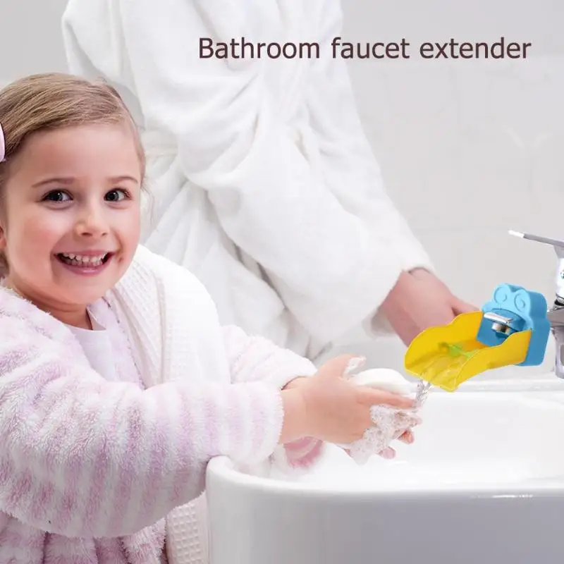 Cute Cartoon Frog Shape Bathroom Sink Faucet Extender Kids Hand Washing Tools Washing Hand Training Tool for Children Kids Babys