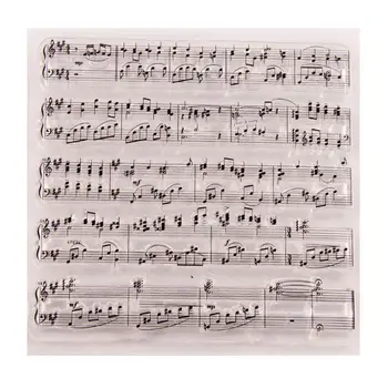 

Music Notes Symbol Patterns Transparent Clear Silicone Stamp for Seal DIY Scrapbooking Photo Album Decorative Clear Stamp Sheets