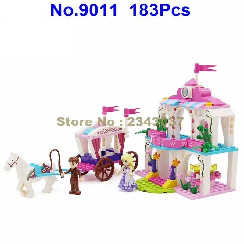 

9011 183pcs Alice Princess Carriage Castle Girl Friends Building Block