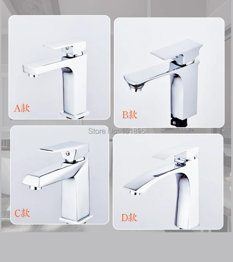 

4 Models of Cold & Hot Water Brass Material Brass Tap