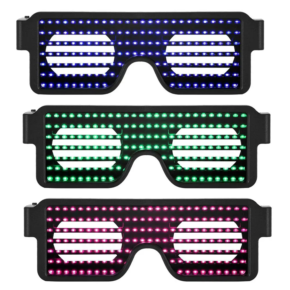 

Dynamic Colorful LED Light Eyeglass Decorative Glasses with 8 Modes for Dancing Party
