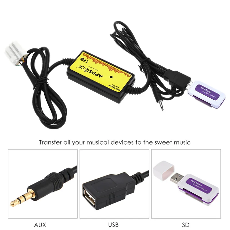 Car Audio Interface Cables Adapters MP3 USB / SD 3.5mm Aux In Adapter