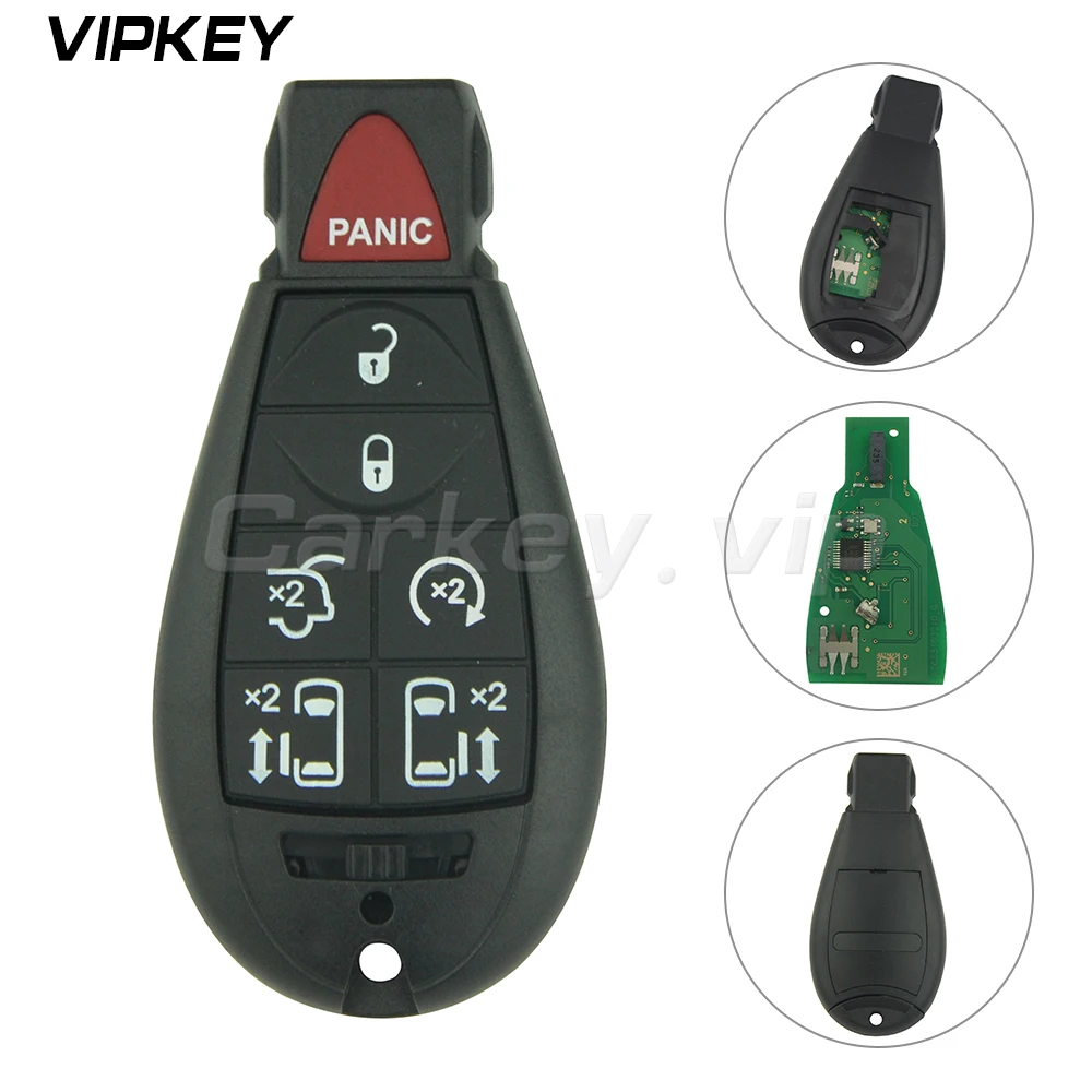 Remotekey #10 05026197AD Fobik Remote Key 6 Button With Panic 434mhz For Dodge Country Car Remote Key M3N5WY783X